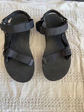 Teva Black Adjustable Strap Sandals